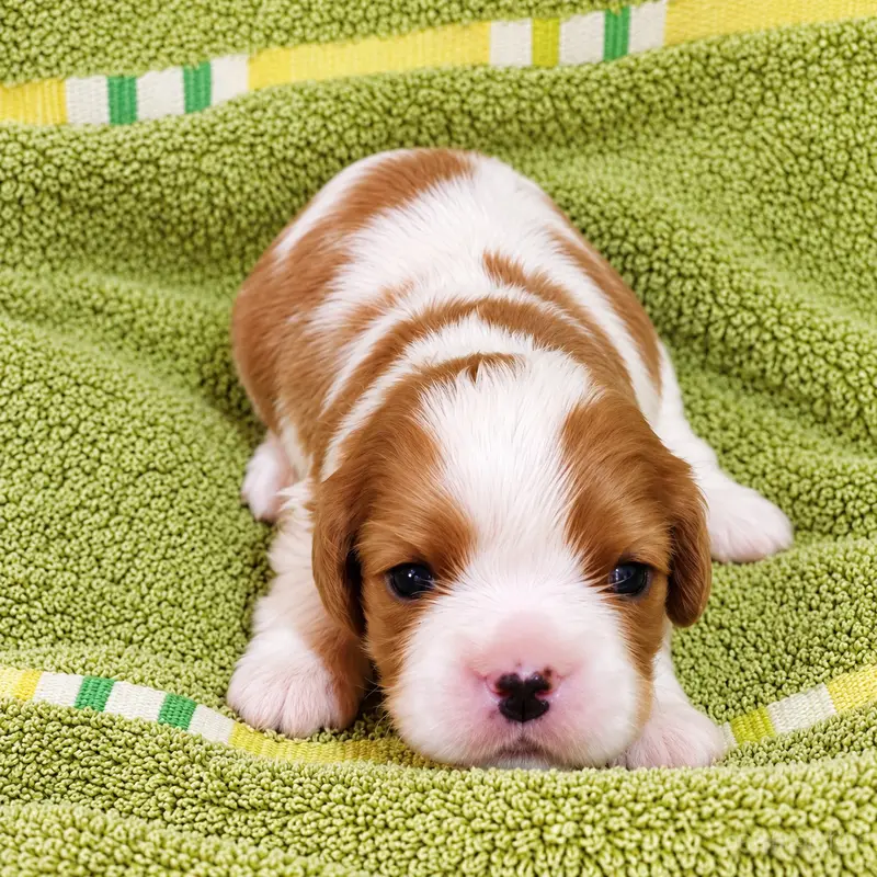 Portée de Cavalier King Charles, élevage Du Domaine des Coeurs Blancs