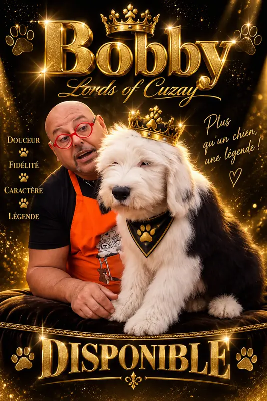 Portée de Bobtail, élevage Lords of Cuzay