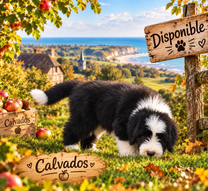 Bilbao, Bearded collie, élevage De la Vie en Couleur
